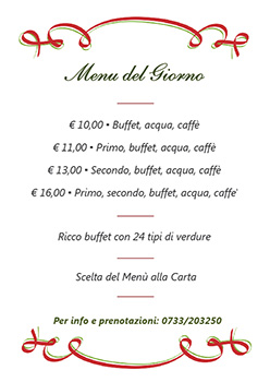 Menu per celiaci Macerata